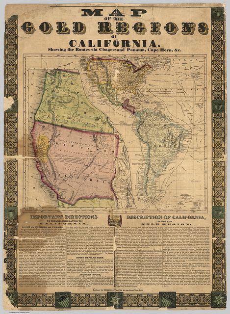 1849 California Gold Rush Map by DrBEEFsmack, via Flickr | Map, California gold rush, California ...