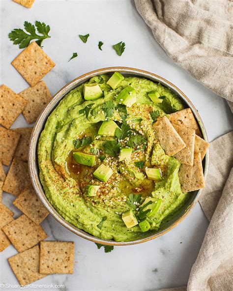 Avocado Hummus {Whole 30} - Shuangy's Kitchen Sink