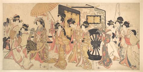 Kitagawa Utamaro: A Noble Lady Visiting a Shinto Shrine - Metropolitan ...