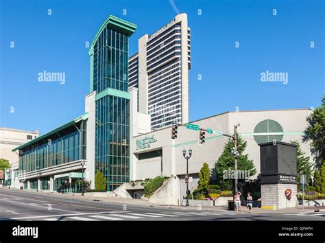 The Nashville Convention Center and Renaissance Hotel on Broadway in Nashville, Tennessee Stock ...