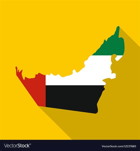 Dubai map icon flat style Royalty Free Vector Image