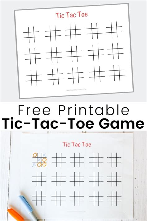 Family Game Night Ideas + Free Printable Tic Tac Toe Game Board