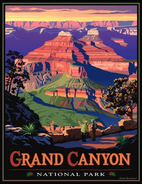 Grand Canyon by Glenn Gustafson | Retro travel poster, National park ...