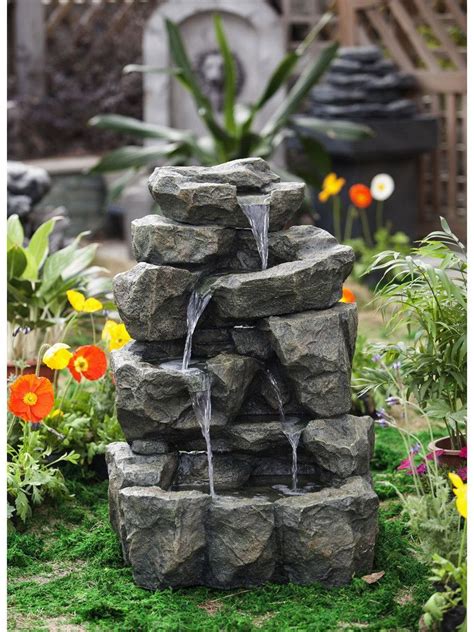 Rock Waterfall Water Fountain | Waterfall fountain, Fountains outdoor, Water fountains outdoor