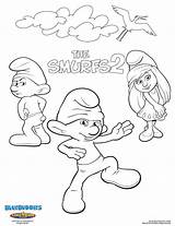 Coloring Pages Smurfs 2 Clumsy sketch template