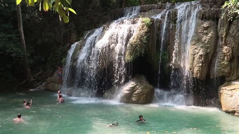 Erawan Waterfall- Level 2 - YouTube