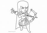 Archer From Clash Royale Coloring Pages  Free Printable sketch template