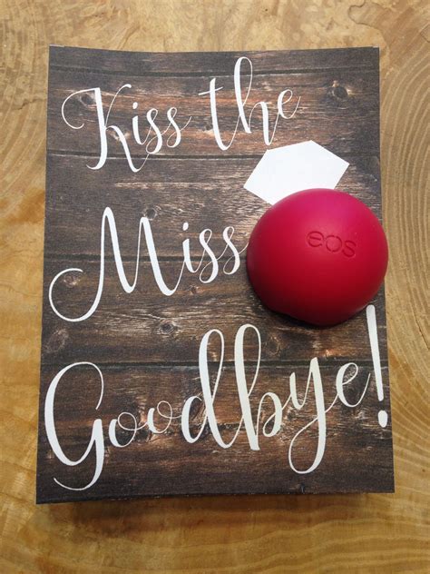 Kiss the Miss Goodbye Rustic Wooden Background Bachelorette | Etsy