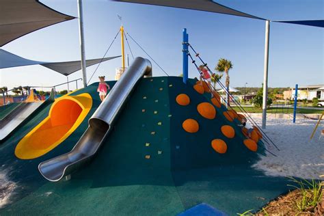 Commercial Playground Design | Blue Park - Bells Reach | Urban Play Urban Playground, Park ...