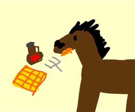 Donkey eating Waffles - Drawception