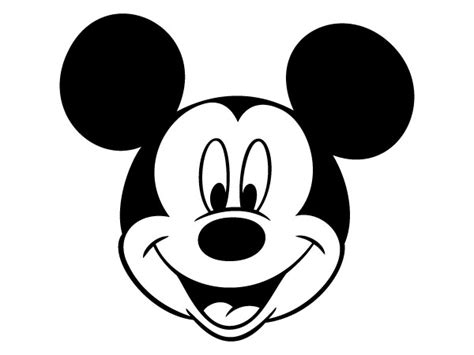 Mickey Mouse Face Outline - Cliparts.co