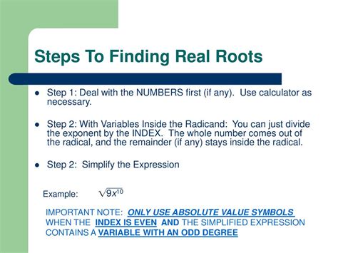 Roots & Radical Expressions - ppt download