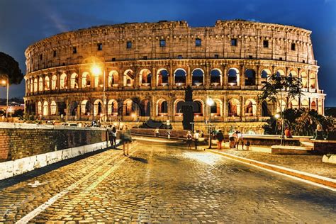 The Colosseum night view from the ... | Stock image | Colourbox