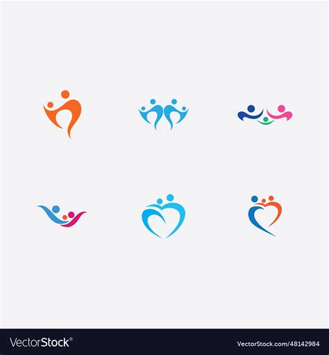 Family logo design template Royalty Free Vector Image