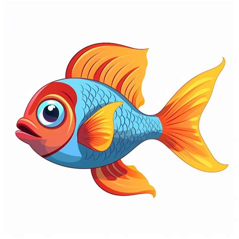 Premium AI Image | Vibrant colorful fish drawing