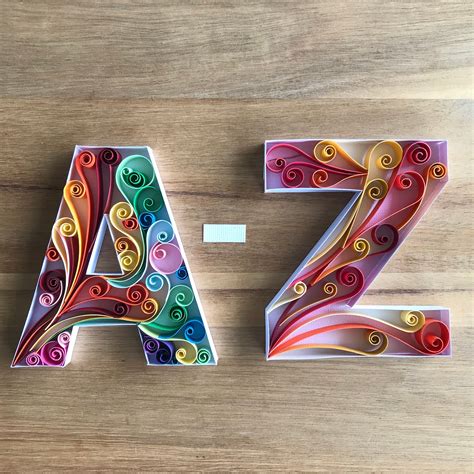 Quilling Alphabet Tutorials With Videos A-Z of Colourful | Etsy