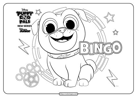 Printable Puppy Dog Pals Bingo Coloring Book Page. Free printable ...