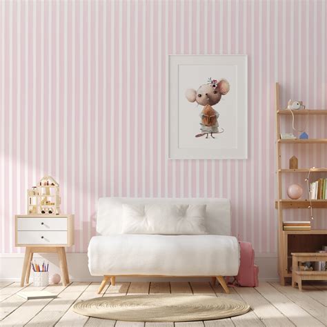 Pink Striped Wallpaper