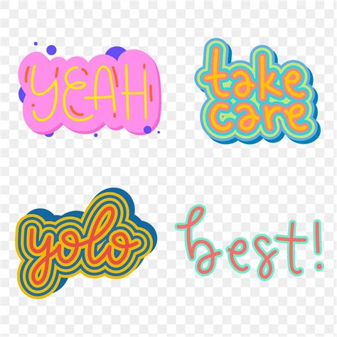 Cool word sticker design element | Premium PNG - rawpixel