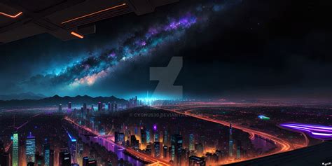 Future CIty at night by cygnus30 on DeviantArt