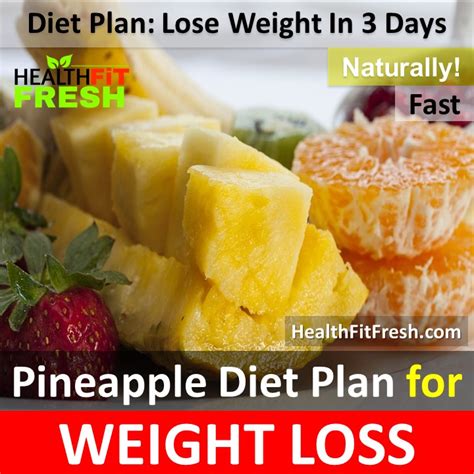 Pineapple Diet Plan for Weight Loss: Lose Weight Fast In 3 Days ...