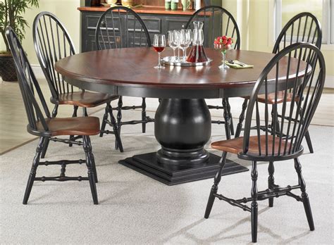 French Country 72 inch Round Pedestal Dining Table Set | French Country ...