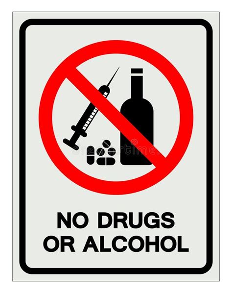 No Drugs or Alcohol Symbol Sign, Vector Illustration, Isolate on White ...