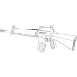 AK47 machine gun vector | Free SVG