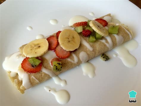 Crepes de frutas y yogur - Fácil