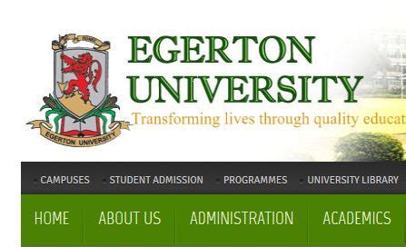 Egerton University Admission Requirement - Fixus Jobs