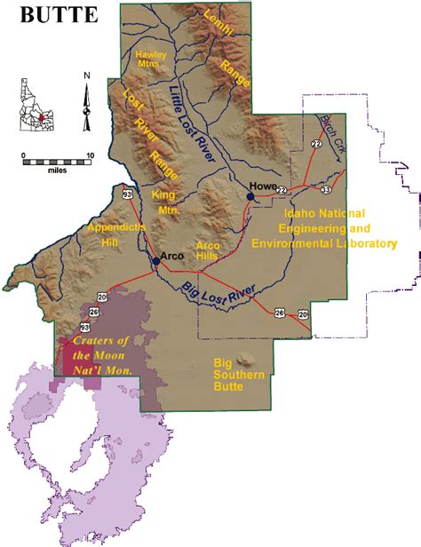 Butte County Idaho Map - Crissy Christine