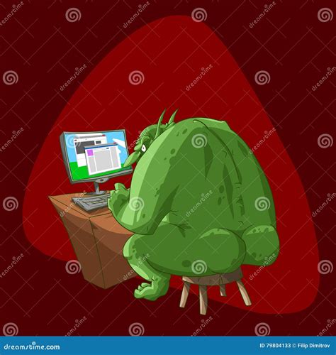 Internet Troll Vector Cartoon Illustration | CartoonDealer.com #104482314