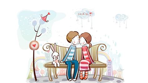 Free Cute Cartoon Love Couple Wallpaper, Download Free Cute Cartoon ...