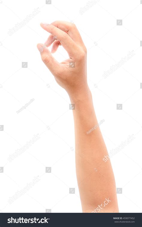 Hand Gesture Holding Isolated On White Stock Photo 459077452 | Shutterstock