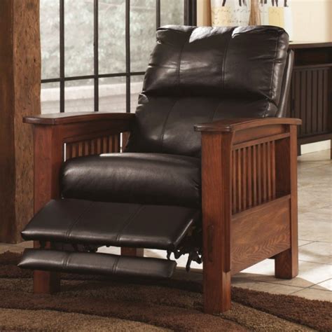 Mission Craftsman Leather Morris Recliner