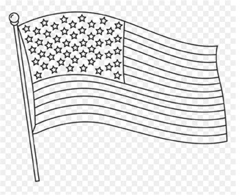 The Us Flag Black And White Clipart