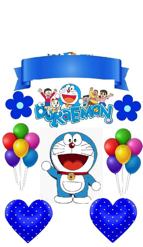 TOPPER DORAEMON - TOPPER HAPPY BIRTHDAY - TOPPER ULANG TAHUN - TOPPER CUSTOM - TOPPER HIASAN KUE ...