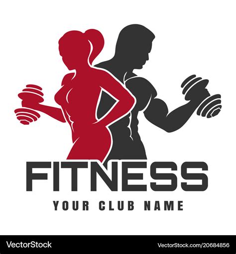 Fitness club logo Royalty Free Vector Image - VectorStock
