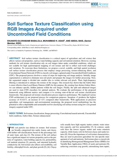 (PDF) Soil Surface Texture Classification Using RGB Images Acquired ...