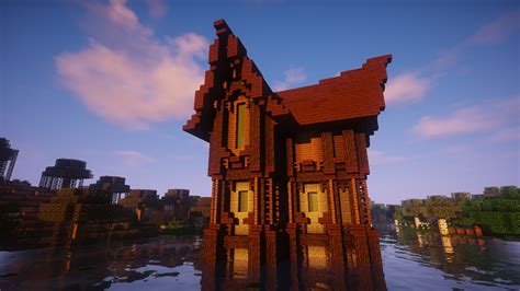 An old screenshot of a swamp house I built : r/Minecraft