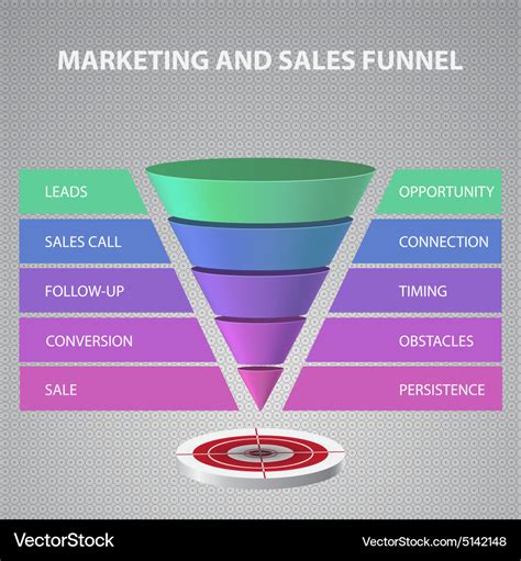 Sales funnel template for your business Royalty Free Vector