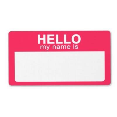 Hello My Name is, Hot Pink Name Tag Labels | Zazzle.com | Pink names, Hello my name is, Name tags