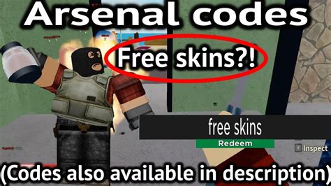 Arsenal codes for free skins! (codes in desc) - YouTube