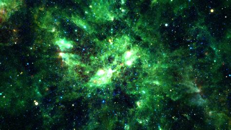 Green Galaxy Stock Video Footage for Free Download