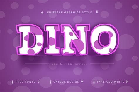 Dino - Editable Text Effect, Font Style Graphic by rwgusev · Creative ...