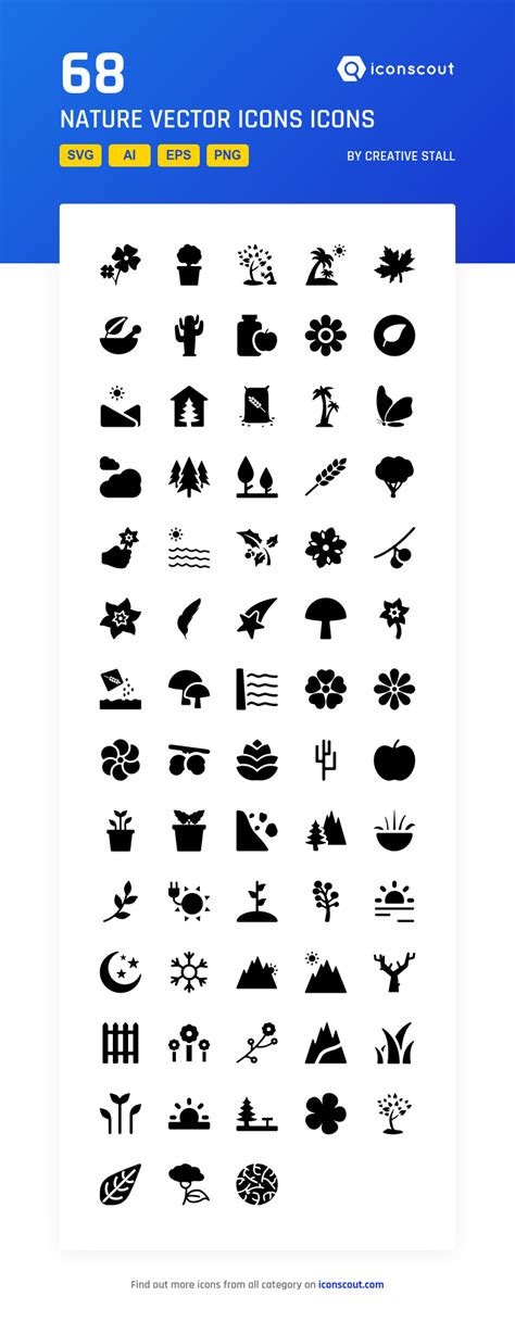 Download Nature Vector Icons Icon pack - Available in SVG, PNG, EPS, AI ...