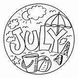 Printable July Coloring Pages sketch template