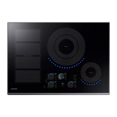 Samsung 30-inch Induction Cooktop in Black Stainless Steel with 5 Elements and Flex Zone E ...