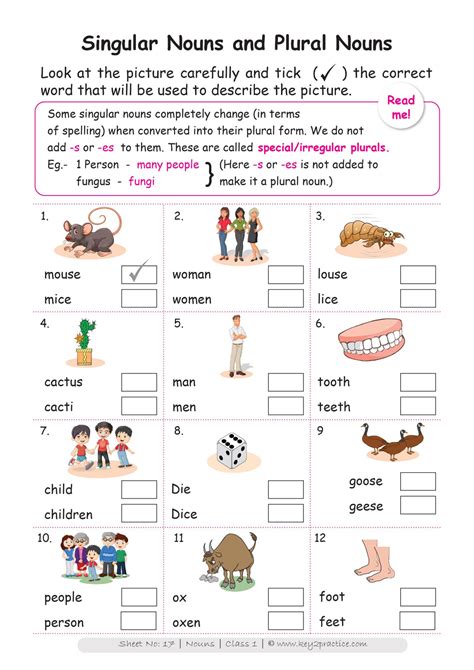 Activity Worksheet For Grade 1 English