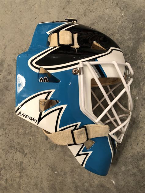 Mike Vernon Sharks mask — Game Worn Goalie Jerseys